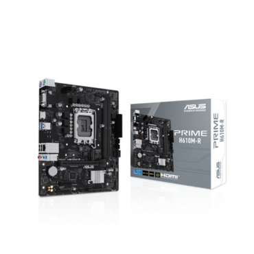 М/плата ASUS PRIME H610M-R-SI, LGA1700, H610, 2*DDR5, D-sub+DVI+HDMI, SATA 6.0, M.2, USB 3.2, mATX; 90MB1GL0-M0ECY0